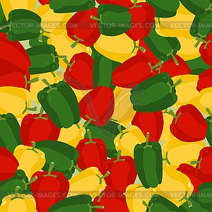 Coloured sweet pepper pattern. Seamless background - vector image