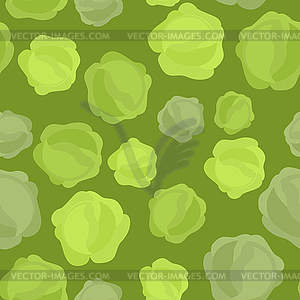 Cabbage seamless pattern. Vegetable background - vector clipart