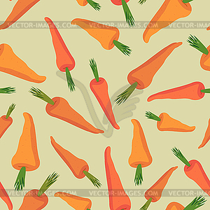 Carrot seamless pattern. Vegetable background Orang - vector clipart