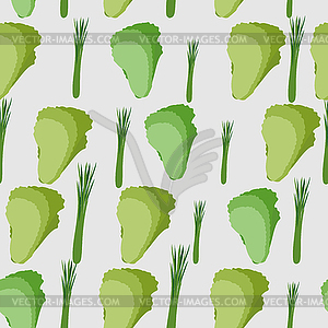 Background of green leaf lettuce. seamless pattern - vector clipart / vector image