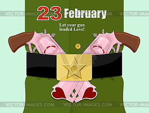 23 February - defender of fatherland day in - vector image