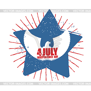 American Independence Day. Symbol of countrys star - vector EPS clipart