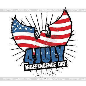 Independence Day America. Symbol of countrys eagle - vector clipart