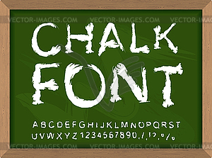 Chalk шрифт на доске. Написать мелом на Лессо - клипарт