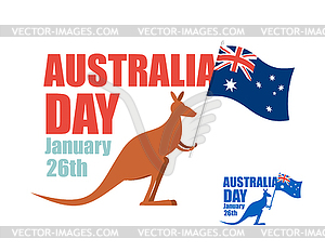 День Австралии. для патриотического праздника страны. Ка - векторный клипарт / векторное изображение