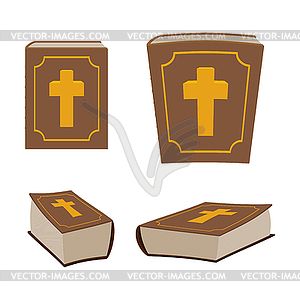Bible is Holy Book set. Different version of Holy - vector clip art