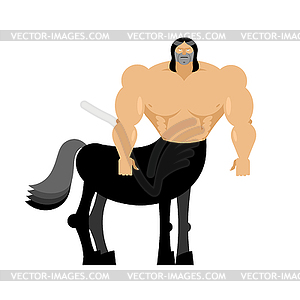 Centaur mythical creature. Half horse half person. - stock vector clipart