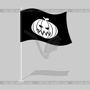 Flag Halloween. Traditional holiday growing flag. - vector clipart