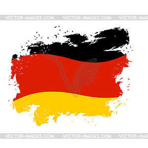 Germany flag grunge style. Brush strokes - vector clipart