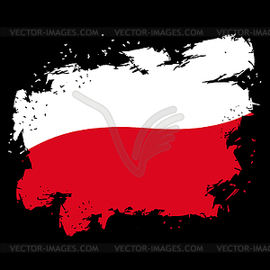 Indonesia flag grunge style on gray background. - vector clipart