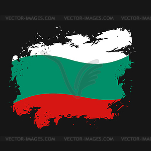 Bulgaria Flag grunge style. Brush strokes - vector EPS clipart