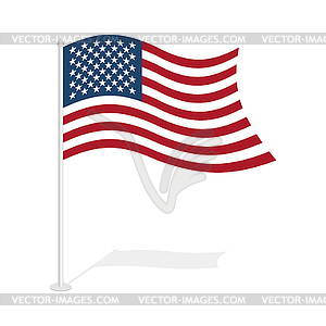 USA flag. Developing United States flag. Ame - vector image