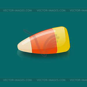 Corn candy . Traditional Sweets for Halloween - vector clipart