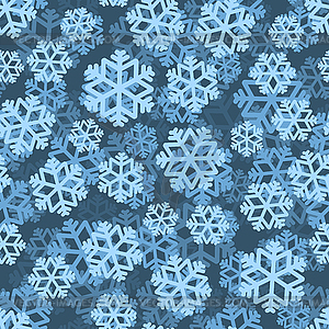 Snowflakes pattern 3D. Snow texture. Winter - vector clipart