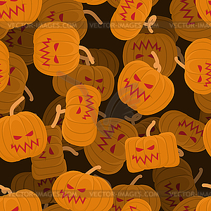 Pumpkin seamless pattern 3D. Halloween background. - vector image