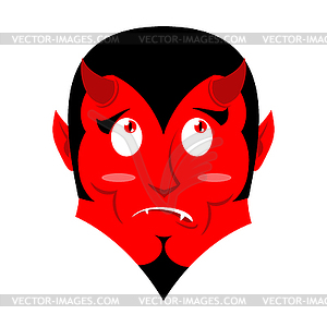 Satan Surprised. Discouragement demon. Devil in - vector clip art