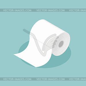 Roll of toilet paper isometrics. Special paper for - vector clip art