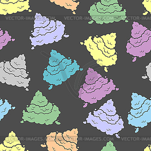 Colorful seamless pattern shit. Piece of poop - vector image