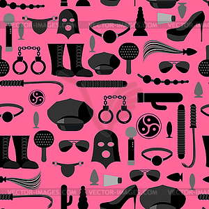 BDSM seamless pattern. Accessories sadist - vector EPS clipart