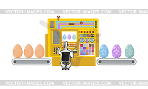 Happy Easter. Apparatus for production of Easter - vector clipart