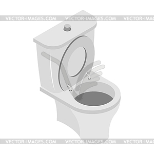 Toilet bowl. WS accessories - vector image