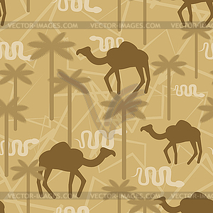 Camel and snake Military camouflage background. - vector clipart / vector image