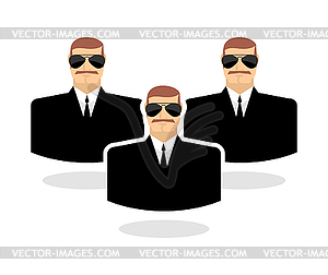 Security man Icon. guard. Bodyguards. Man in - vector clip art