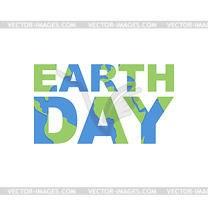 Earth Day emblem. Logo for celebration of Earth. - royalty-free vector clipart