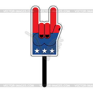 Foam finger for elections in America. Foam finger t - vector clipart