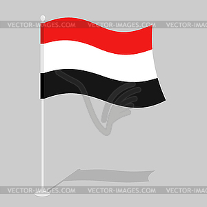 Yemen Flag. Official national mark of Republic of - vector image