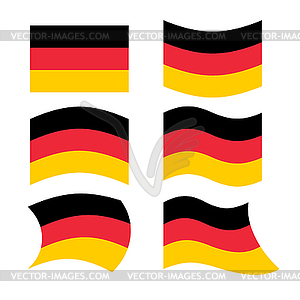 Germany flag. Set of flags of German Republic in - color vector clipart