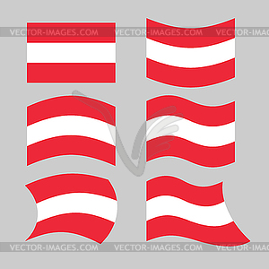 Austria flag. Set of flags o Austrian Republic in - vector clipart