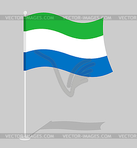 Сьерра-Леоне флаг. Официальный национальный знак - графика в векторном формате