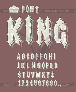 King font. Ancient Royal font. ABCs of - vector clipart