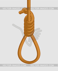 Hangman detailed figure. loop of rope for - vector clip art