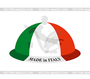 Cloche Italian. Cover for hot dishes with map of - color vector clipart