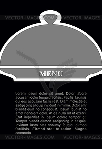 Cover for hot dishes. Cloche. Template for m - vector clip art