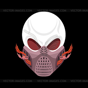 Скелет головы пейнтбольный шлем. Череп защитный - изображение в формате EPS
