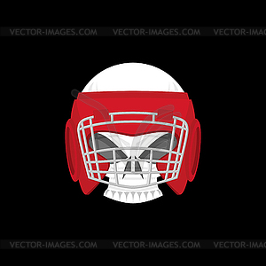 Boxing logo. Sports emblem. Skull and boxing gloves - vector image