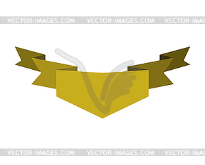 Ribbon template yellow. Decorative tape for - royalty-free vector clipart