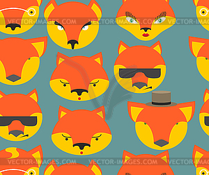 Fox seamless pattern. foxes ornament. Texture of - vector image
