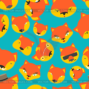 Fox seamless pattern. foxes ornament. Texture of - vector clipart