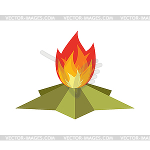 Eternal flame. memorial 9 may. Symbol of victory - vector clipart