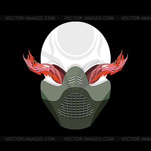 Skull protective mask. Hell defender. Terrible - vector clip art