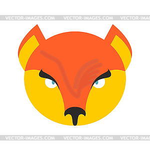 Fox face. Cute she-fox head. element for kids design - vector clipart