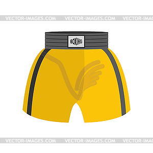 Boxing shorts . boxer Clothing for athlete back - vector image