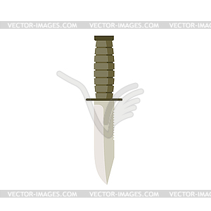 Military knife. Army blade. Soldiers weapon - vector image