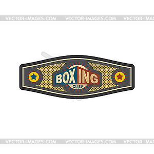 Boxing championship belt. Award for boxer. Sport - vector clipart