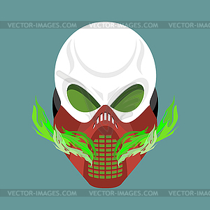 Skull protective mask. Hell defender. Terrible - vector image