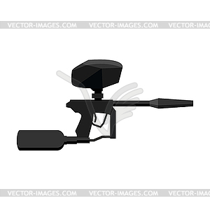 Paintball gun . Sports weapons. Play rifle - vector image